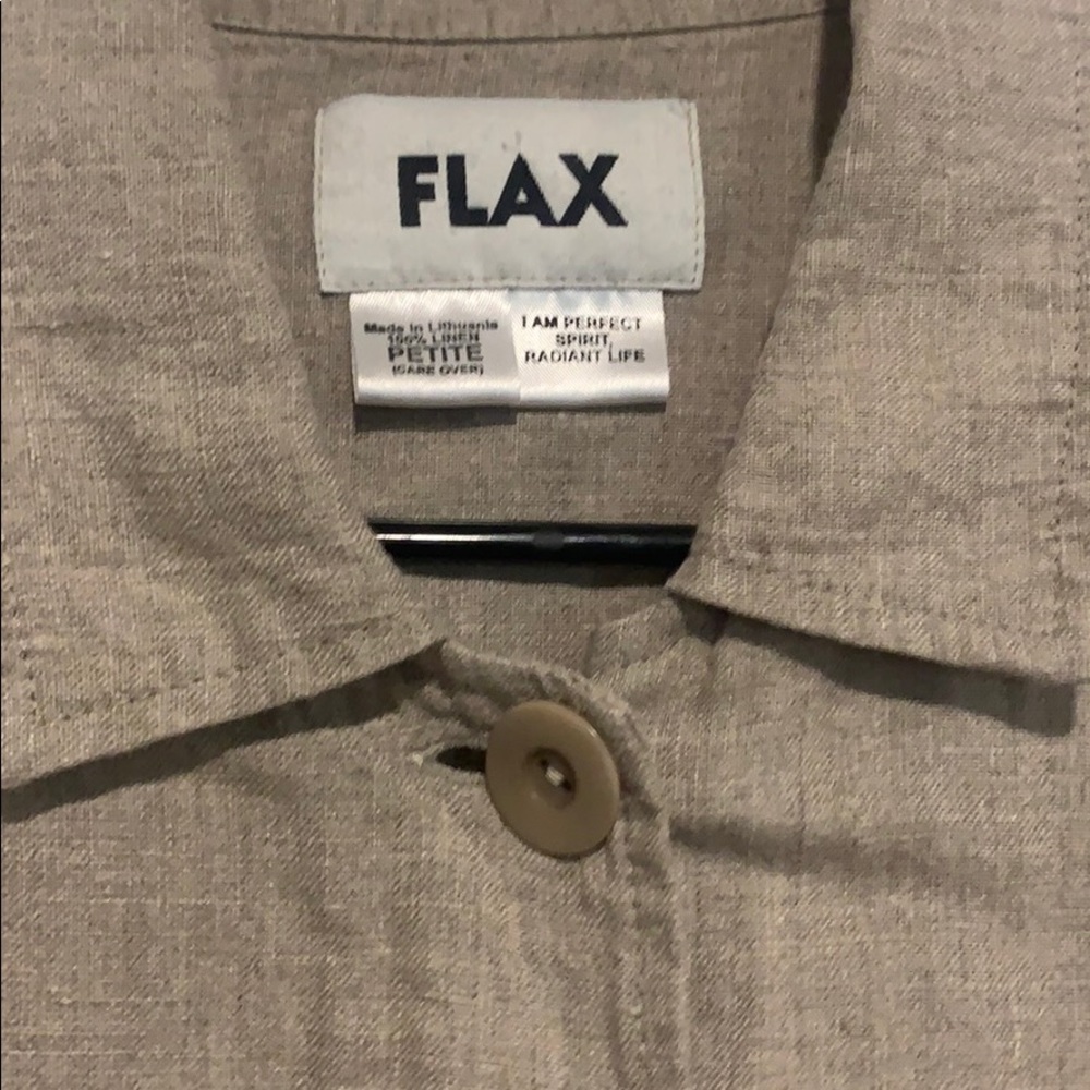 FLAX 100% linen button down - Picture 2 of 2